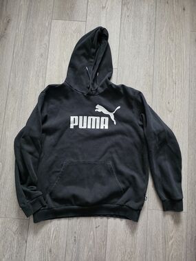 Puma Black Hoodie with White Logo